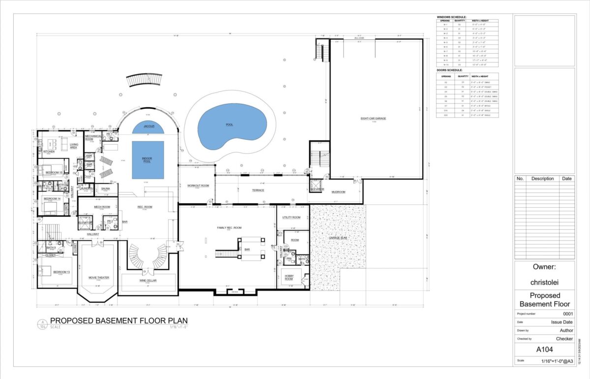 MEP layout plan, Mechanical, Electrical, Plumbing plan