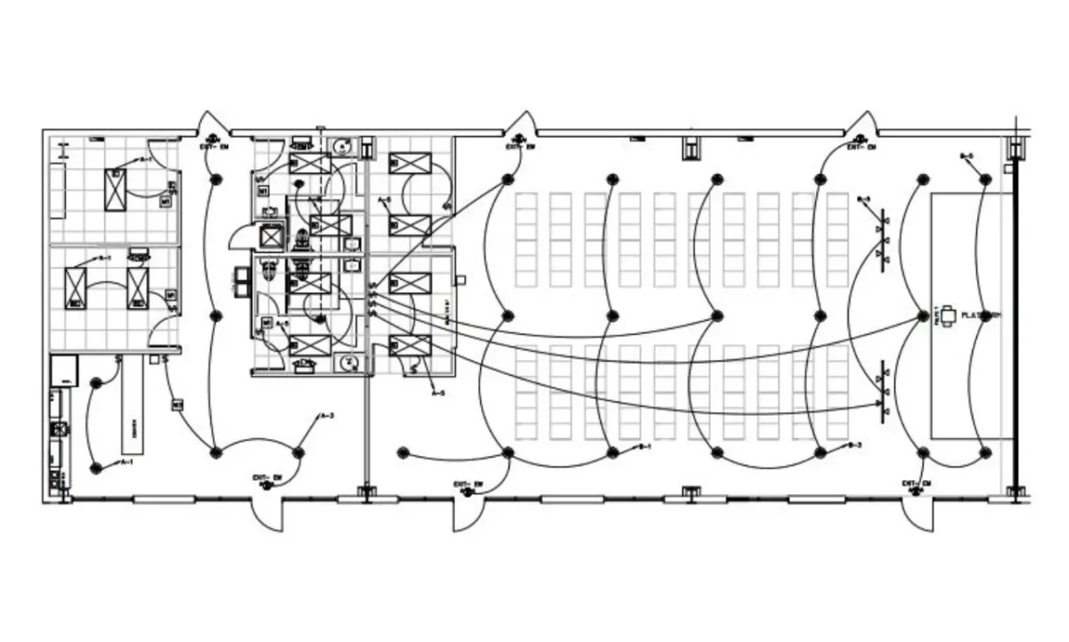 MEP layout plan, Mechanical, Electrical, Plumbing plan