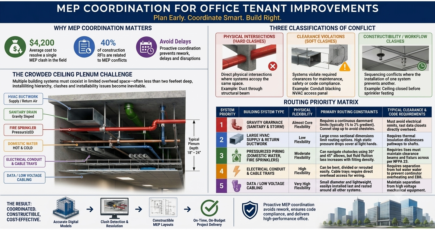 MEP coordination for office tenant improvements