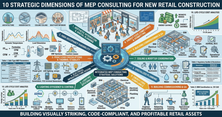 MEP consulting services for new retail construction