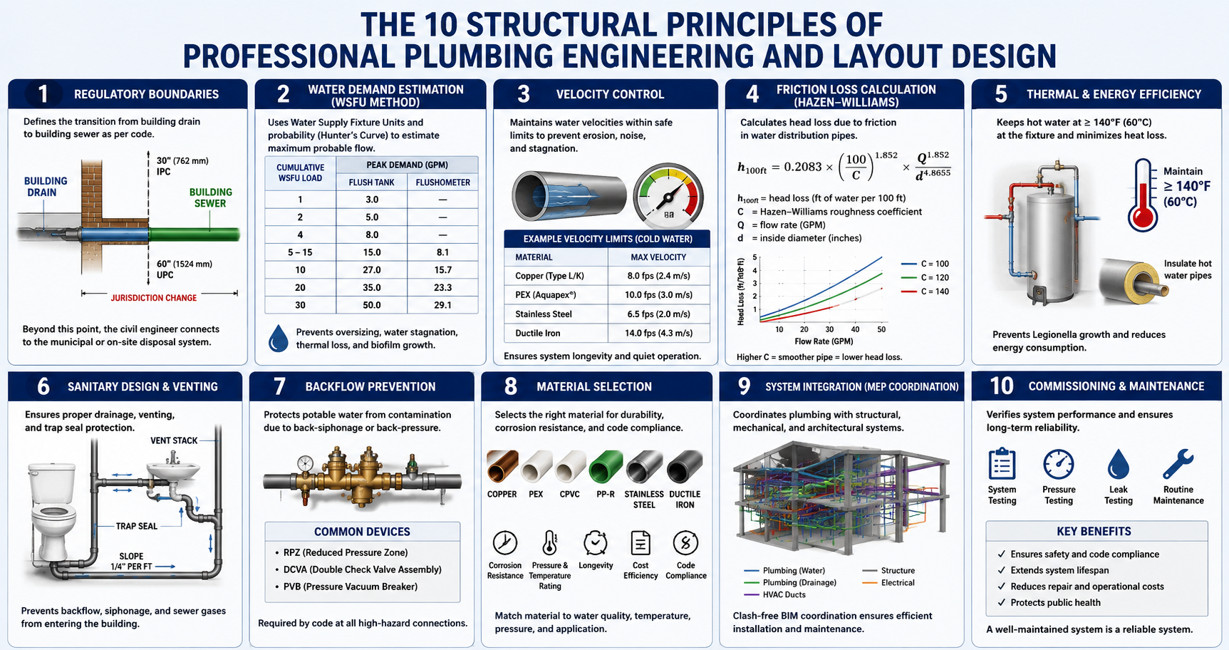 Professional plumbing engineering and layout design